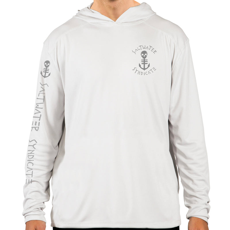 Compass Performance UPF Hoodie - White – Saltwater Syndicate